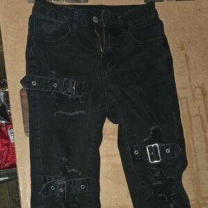 SHEIN Black Petite Jeans